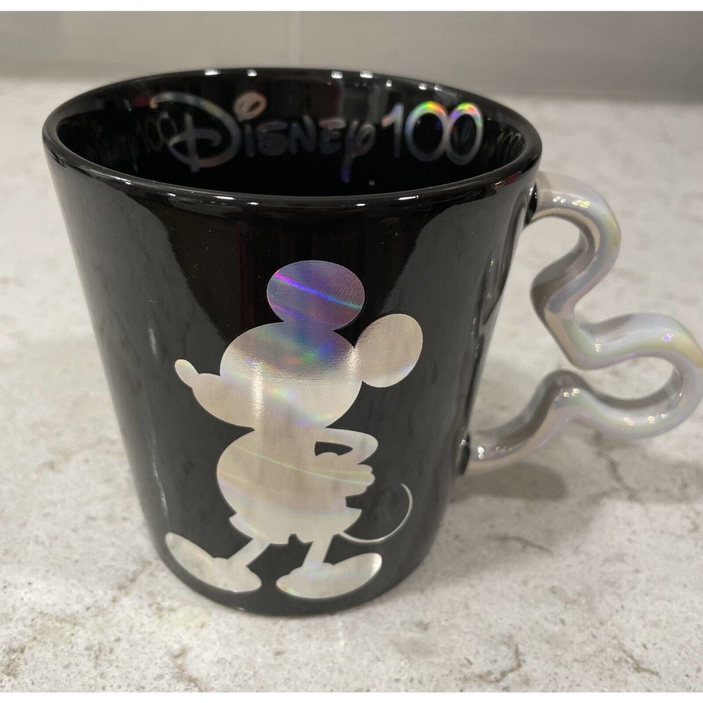 Disney 100 MICKEY SHINES D100 Figural Handle 16oz Coffee Mug Iridescent NEW 2023